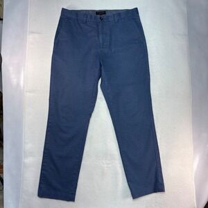 Banana Republic Aiden Chino Blue Textured Slim Fit Pants Mens 34x32 Stretch